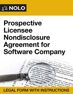 Official - Prospective Licensee Nondisclosure Agreement For Software Company