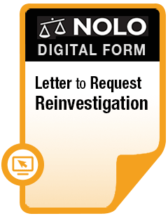 Official - Letter To Request Reinvestigation