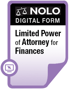 Official - Limited Power Of Attorney For Finances