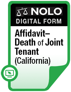 Official - Affidavit—Death Of Joint Tenant (California)