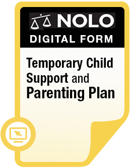 Official - Temporary Child Support And Parenting Plan