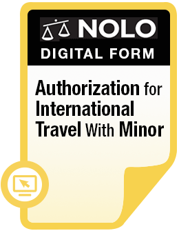 Official - Authorization For International Travel With Minor