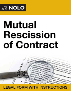 Mutual Rescission of Contract