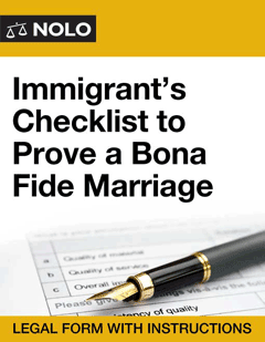 Immigrant's Checklist to Prove a Bona Fide Marriage