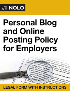 Personal Blog and Online Posting Policy for Employers