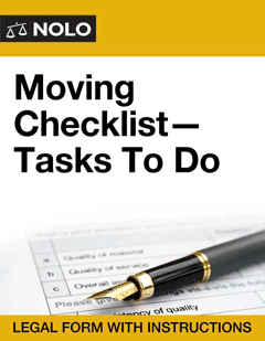 Moving Checklist--Tasks to Do