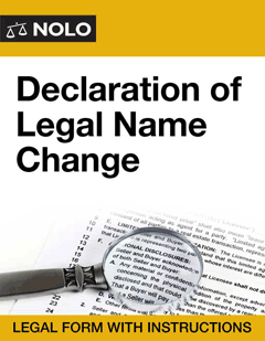 Declaration of Legal Name Change