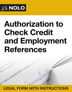 Authorization to Check Credit and Employment References