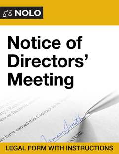 Notice of Directors' Meeting