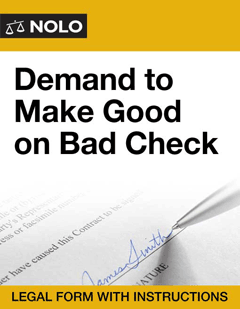 Demand to Make Good on Bad Check