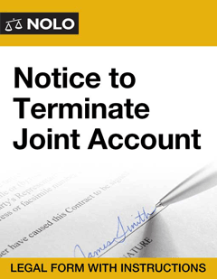 Notice to Terminate Joint Account