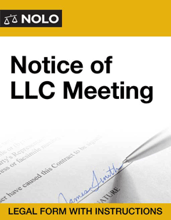 Notice of LLC Meeting