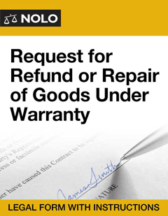 Request for Refund or Repair of Goods Under Warranty