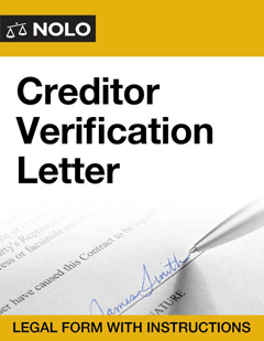 Creditor Verification Letter