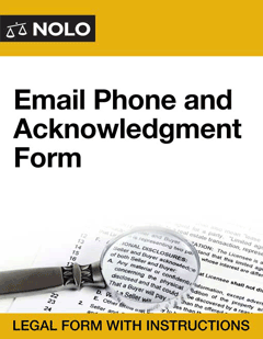Email Policy and Acknowledgment Form
