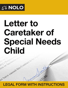 Letter to Caretaker of Special Needs Child