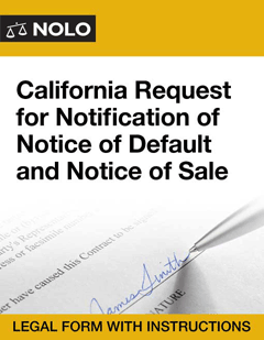 California Request for Notification of Notice of Default and Notice of Sale