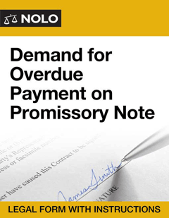 legal letter action overdue payment Legal Note Promissory Overdue on Form for Demand Payment
