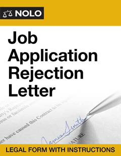 Applicant letters rejection